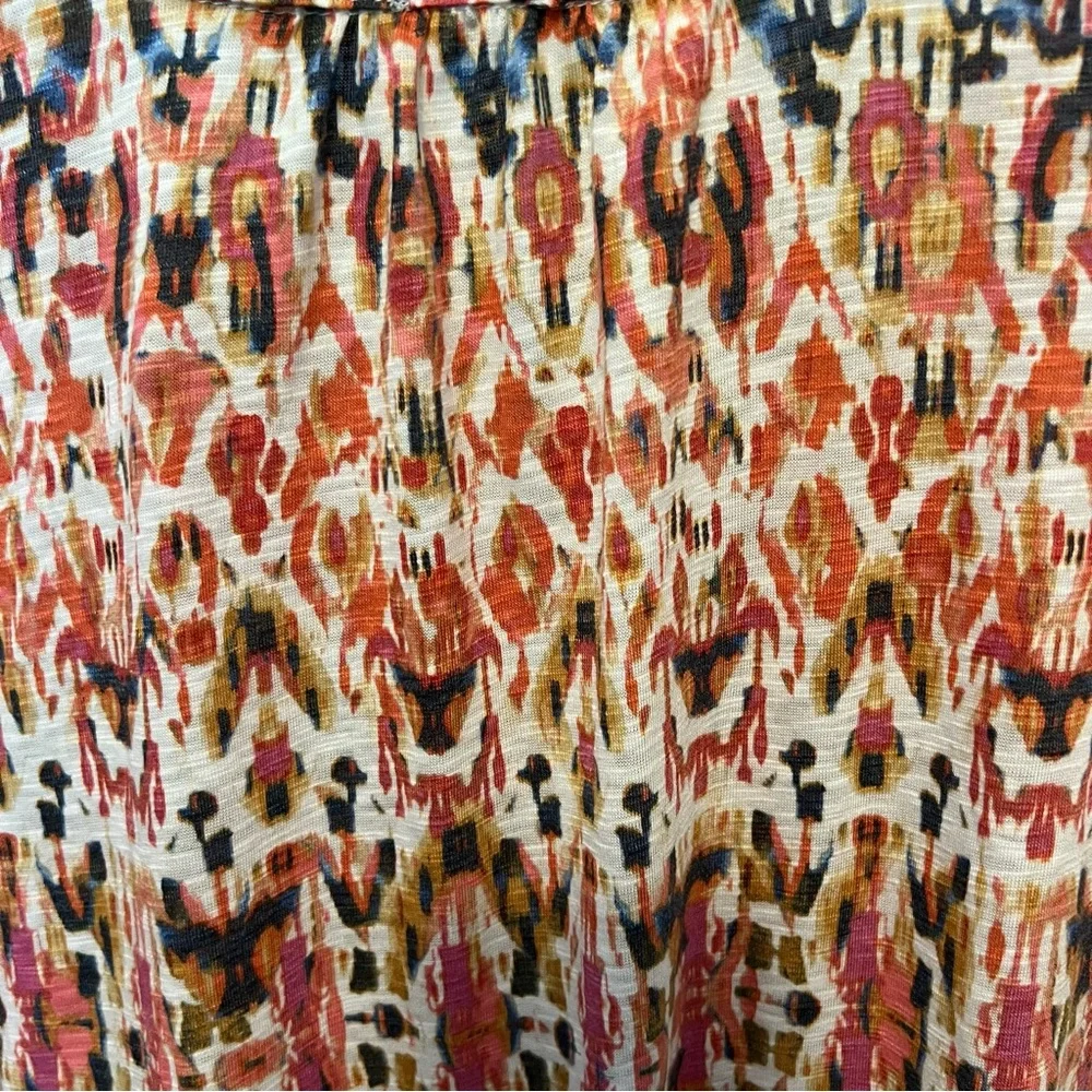 Rose & Olive rust green multi print  Flutter Sleeve plus 1x tunic top loose fit - Picture 6 of 9